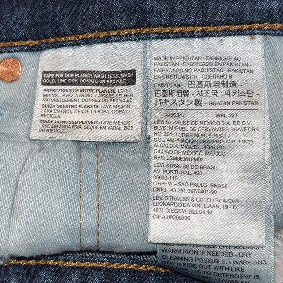 Levi's 511 Slim Fit Big E Dark Wash Jeans Men's W31 L32 - Excellent Condition - Picture 9 of 11